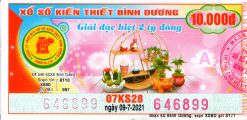 Mẫu vé số Bình Dương 09-07-2021