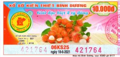 Mẫu vé số Bình Dương 18-06-2021