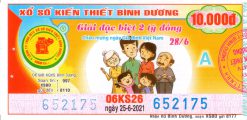 Mẫu vé số Bình Dương 25-06-2021