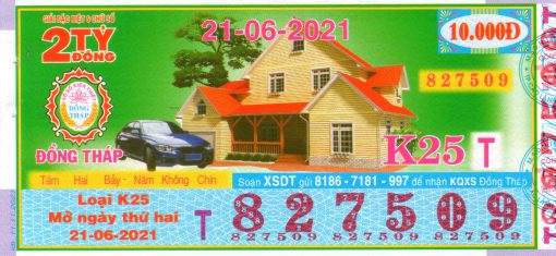 Mẫu vé số đồng tháp 21-6-2021