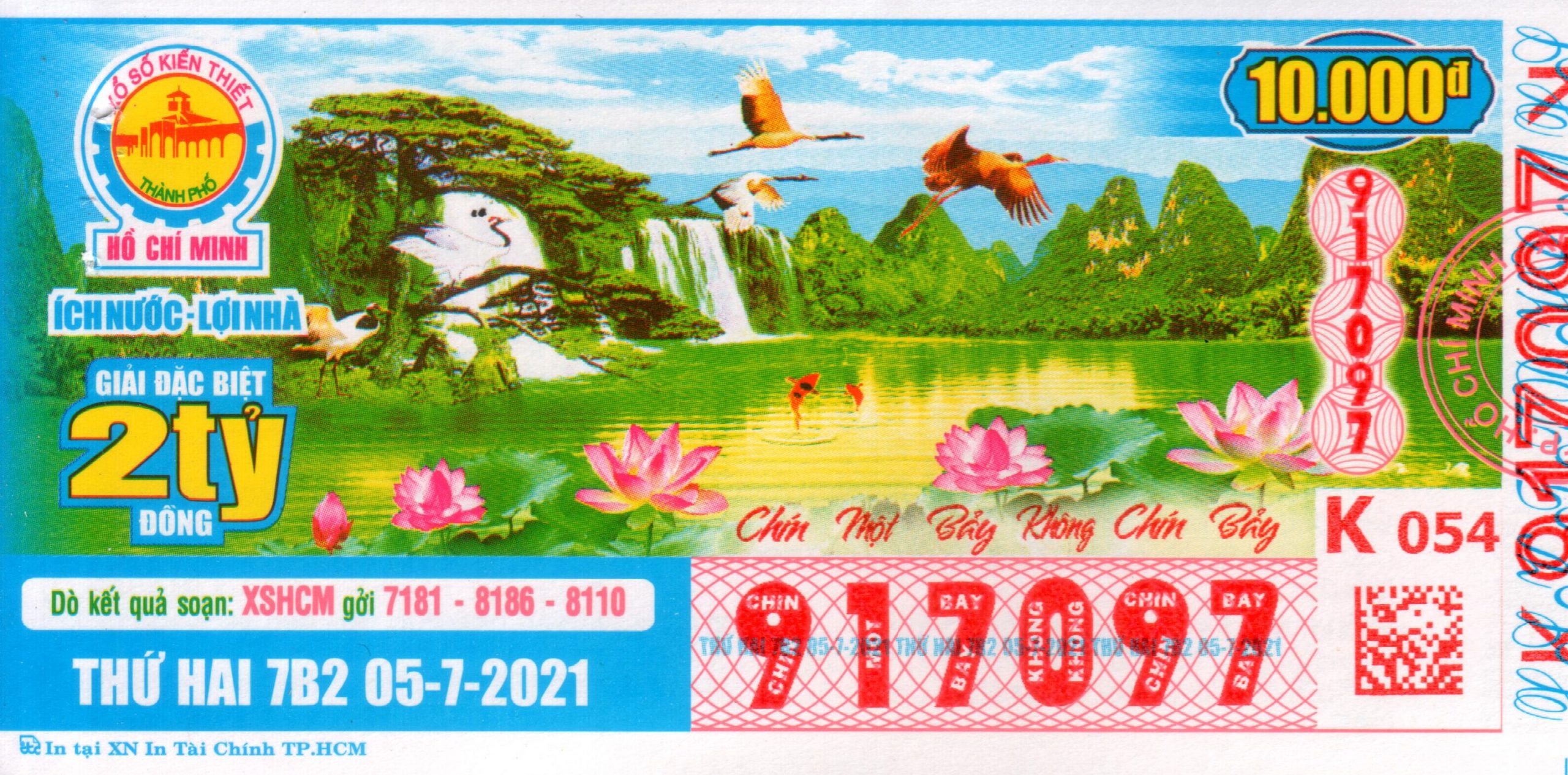 Mẫu Vé Số Hồ Chí Minh Ngày 05-7-2021 | Đổi Số Trúng.