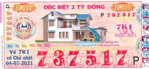 Mẫu vé số Kiên Giang 04-07-2021