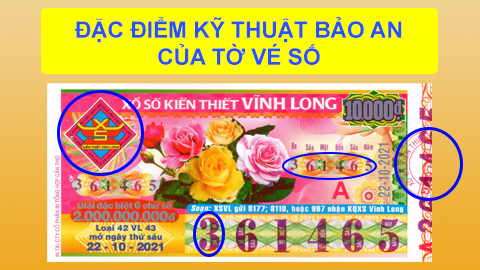 Đặc điểm kỹ thuật bảo an của tờ vé số