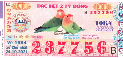 Mẫu vé số Kiên Giang ngày 24-10-2021
