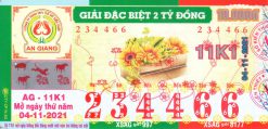 Mẫu vé số An Giang ngày 4-11-2021