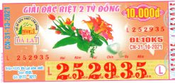 Mẫu vé số Đà Lạt ngày 31-10-2021