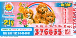 Mẫu vé số Hồ Chí Minh ngày 8-11-2021