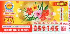 Mẫu vé số Hồ Chí Minh ngày 27-11-2021
