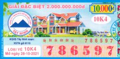 Mẫu vé số Tây Ninh ngày 28-10-2021