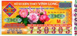 Mẫu vé số Vĩnh Long ngày 19-11-2021