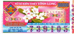 Mẫu vé số Vĩnh Long ngày 26-11-2021