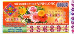 Mẫu vé số Vĩnh Long ngày 29-10-2021