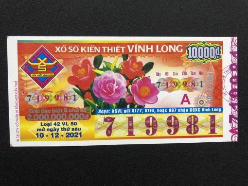 Mẫu vé số Vĩnh Long ngày 10-12-2021