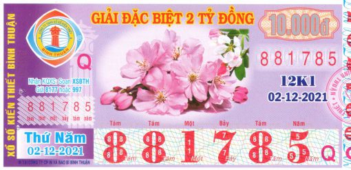 Mẫu vé số Bình Thuận ngày 02-12-2021