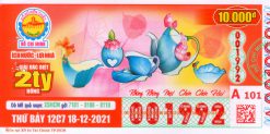 Mẫu vé số Hồ Chí Minh ngày 18-12-2021
